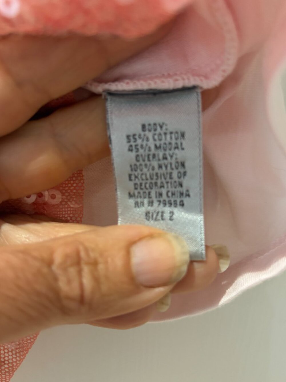 Chico's Ombre Pink Sequin Tank Top Size 2 Medium NWT - Picture 4 of 9